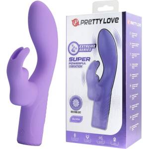 Вибратор за двойна стимулация, мощен, 17, 2см. - Pretty Love Elivia Lilac (DEBRA01935)