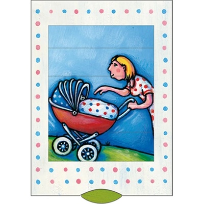 Living Card Поздравителна картичка Living Card - Бебе в количка (EK25)