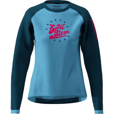 Zimtstern Дамска фланелка с дълъг ръкав за колоездене Zimtstern Women's Pureflowz Shirt L/S Cycling jersey - Heritage Blue / French Navy (156-0901-0412)