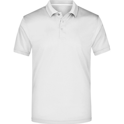 James & Nicholson polokošile JN 401 High Performance krátký rukáv pánská COT-02040100102 bílá