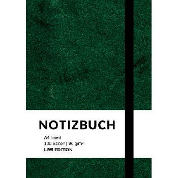 Notizbuch A4 liniert grün - 100 Seiten Soft Cover - FSC Papier | Notizbuch A4, Notebook A4