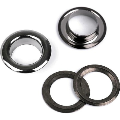 Průchodky s podložkou vnitřní Ø10 mm / vnější Ø16 mm, malé, 2 nikl černý