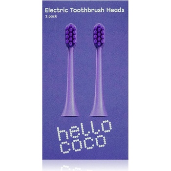 Hello Coco Electric Toothbrush Heads Purple резервни глави за четка за зъби 2 бр