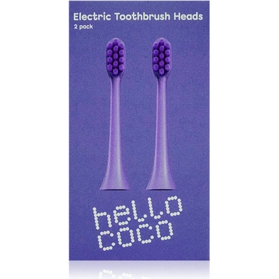 Hello Coco Electric Toothbrush Heads Purple резервни глави за четка за зъби 2 бр