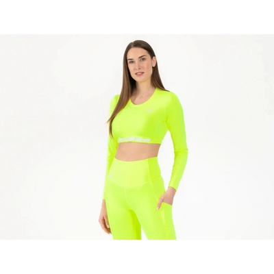 Crop Top dlhý rukáv CSW 124 NEON YELLOW
