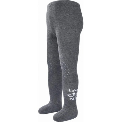 Kojenecké bavlněné punčocháčky 3 ABS cats tm.šedá