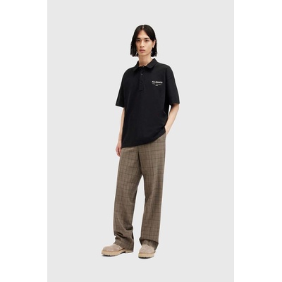 AllSaints Памучна тениска с яка AllSaints UNDERGROUND SS POLO (M047PA)