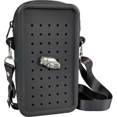 Gifty Silikonová crossbody taštička černá a ozdobný pin