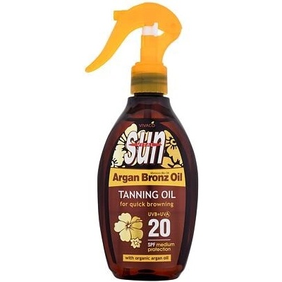 Vivaco Sun Argan Bronz Oil Tanning Oil SPF20 opalovací olej s arganovým olejem 200 ml
