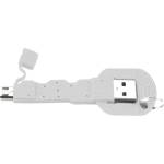 4smarts Кабел тип ключодържател за всички устройства с MicroUSB (8.5 см) - 4smarts Basic KeyLink MicroUSB Cable (бял)