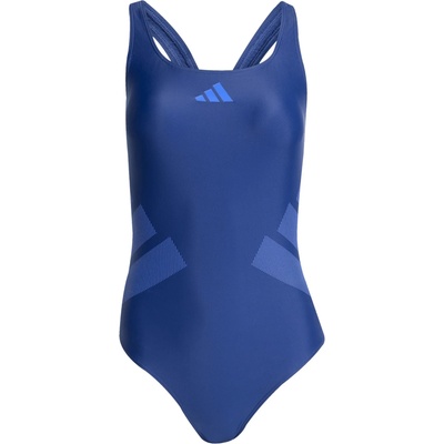 Adidas Дамски бански костюм adidas Women's 3 Bar Logo C-Back Suit Swimsuit - Dark Blue / Semi Lucid Blue - размер 44 (EU) (150-6696-0216)
