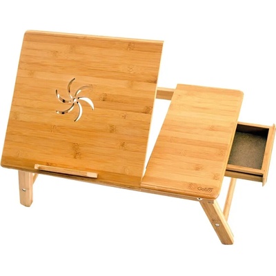 VEYRA Bambusový stolík na notebook a raňajky 55 × 35 cm