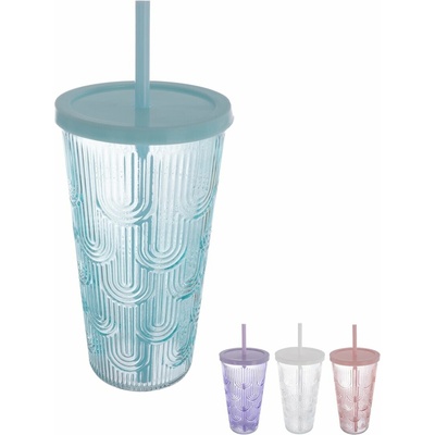 Orion Pohár s viečkom a slamkou 480 ml