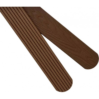 GUTTA Plotovka WPC FENCE 3D original wood, oblý konec (dekor/drážky) 12x80x1800mm