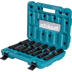 Makita Комплект удължени глухи ключове makita 1/2" квадратни, ударни, черни, 14 броя e-16586 (e-16586)
