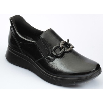 Santé IC 856530 dámská kožená vycházková obuv šíře H černá lak Černá