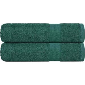 vidaXL Кърпи за душ FROGN 2 бр. Зелени 70x140 см 360 г/м2 (136857)