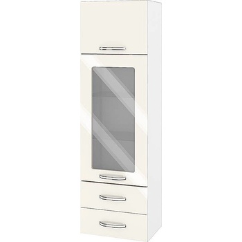 Image 1 of ИРИМ Горен колонен кухненски шкаф витрина Сити БФ-Крийм гланц-11-201 40 см