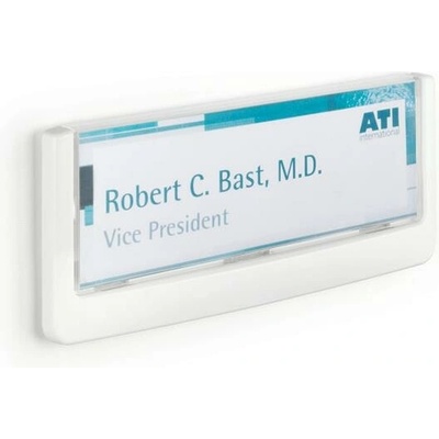 Informačná tabuľka, 149 x 52,5 mm, DURABLE "CLICK SIGN", biela