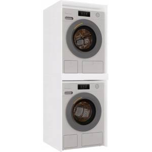 Topeshop Шкаф за пералня и сушилня pola twin white (m-mp-p-pol-twin-bia)