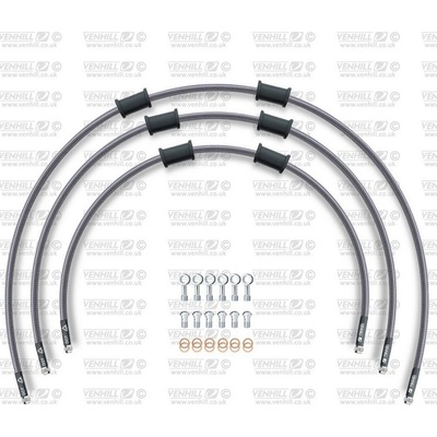 Venhill ŠTANDART -predok -sada Venhill POWERHOSEPLUS GUZ-11002FS (3 hadice v sade) priehľadné hadice, nerezové armatúry