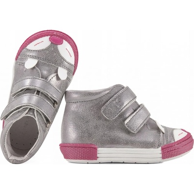 Kornecki 6481 dívčí polobotky kotníkové boty grafitové