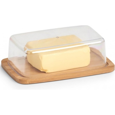 Dóza na máslo s bamusovou deskou, 19 x 12 cm, ZELLER transparentní – Zboží Mobilmania