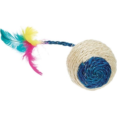 Hračka kočka Míček sisalový 6cm různé barvy
