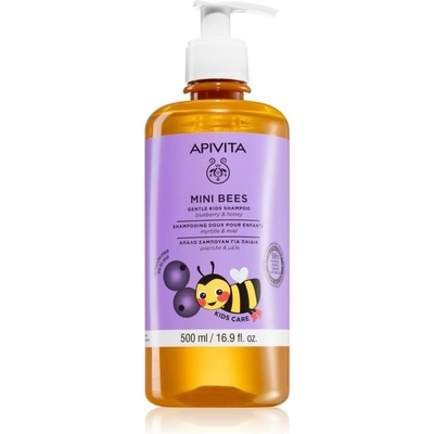 Apivita Mini Bees Gentle Kids Shampoo Blueberry & Honey šampón pre jemné vlasy 500 ml