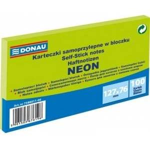 DONAU Notes Donau 127x76mm neon green (100)