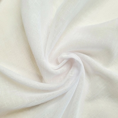 BYTEMA Lněná záclona GERSTER 11361/0001 BÍLÁ 290 cm