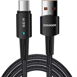 Essager Sunset USB-C към USB-A 2.0 6A, 66W, 1м (EXCT-CG01)