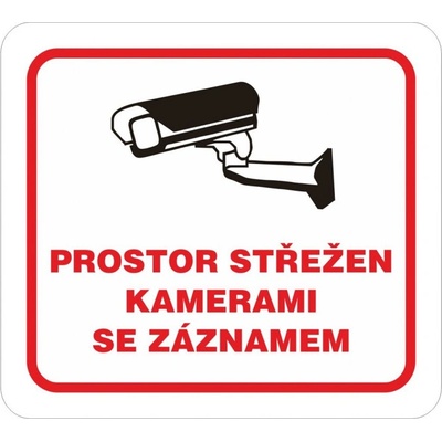 Samolepka Prostor střežen kamerami se záznamem