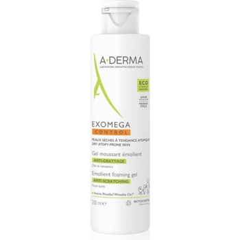 A-DERMA Exomega Control Emollient Foaming gel овлажняващ гел-пяна за суха атопична кожа 200ml