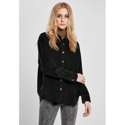 Urban Classics Дамска блуза в черно Urban Classics Ladies Corduroy Oversized UB-TB3755-00007 - Черен, размер M