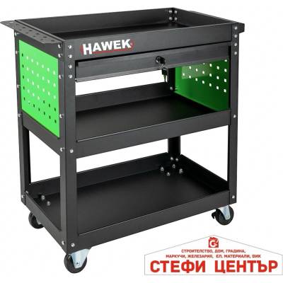 HAWEK Инструментална количка hawek с 3 рафта и 1 чекмедже , hw-1191