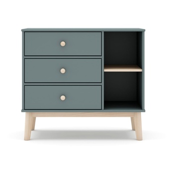 Marckeric Детски скрин сиво-зелен 90x81x40 cm Esteban - Marckeric (16369)