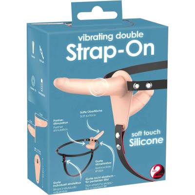 You2Toys Strap On dobíjecí připínací vibrátor přírodní
