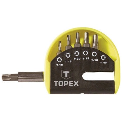 TOPEX 39D351 Sada bitov s nastavcom, 7 ks sada