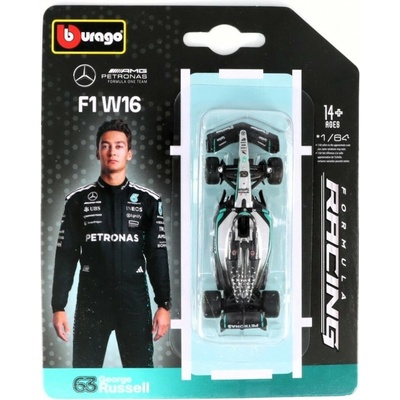 Bburago Mercedes-Benz AMG W16 F1 63 G.Russell 2025 1:64