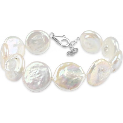 Meucci Náramek s bílými říčními perlami SPS021B