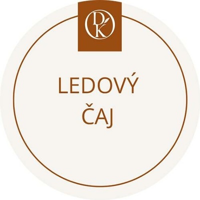 Davídkovo koření Etiketa Davídkův ledový čaj béžová průměr 4,5 cm 1 ks