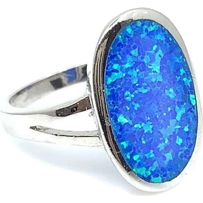 Šperky Jan Kos jewellery Stříbrný prsten s modrým opálem 12118791