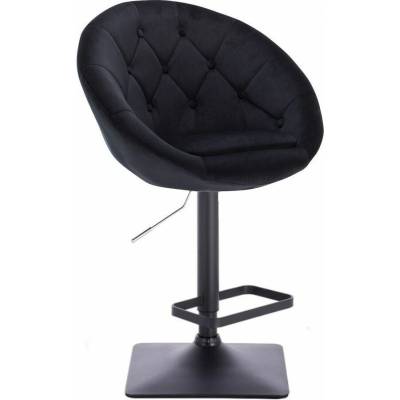 LuxuryForm Design Vera Velur na čiernej hranatej základni čierna