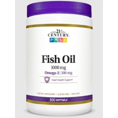 21st Century Омега 3 Рибено Масло - Fish Oil 1000mg | 300 sgels (9142)