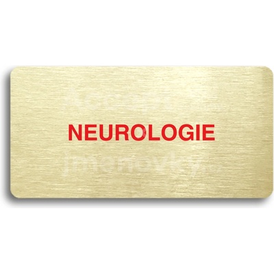 ACCEPT Piktogram NEUROLOGIE - zlatá tabulka - barevný tisk bez rámečku