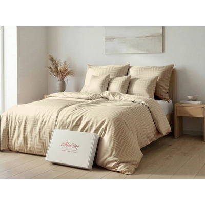 Áčko Mako damašek obliečky PALMA Silver Grey 2x 70x90 140x200