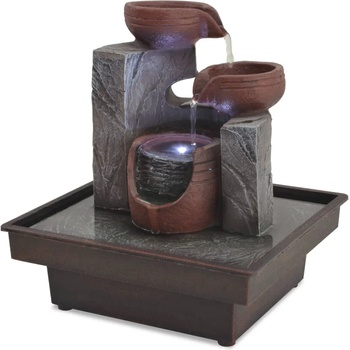 Image 1 of vidaXL Вътрешен фонтан с LED осветление, полирезин (244284)