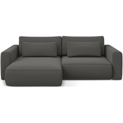 makamii Тъмносив кадифен разтегателен ъглов диван с място за съхранение (ляв ъгъл) Kapua - Makamii (KAPUA_LCF_S_3_P1_C2)