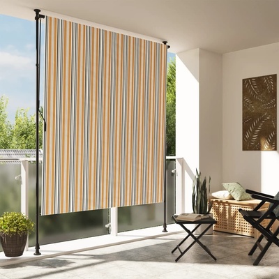 vidaXL Venkovní roleta a bílá 150 x 270 cm textil a ocel Žlutá